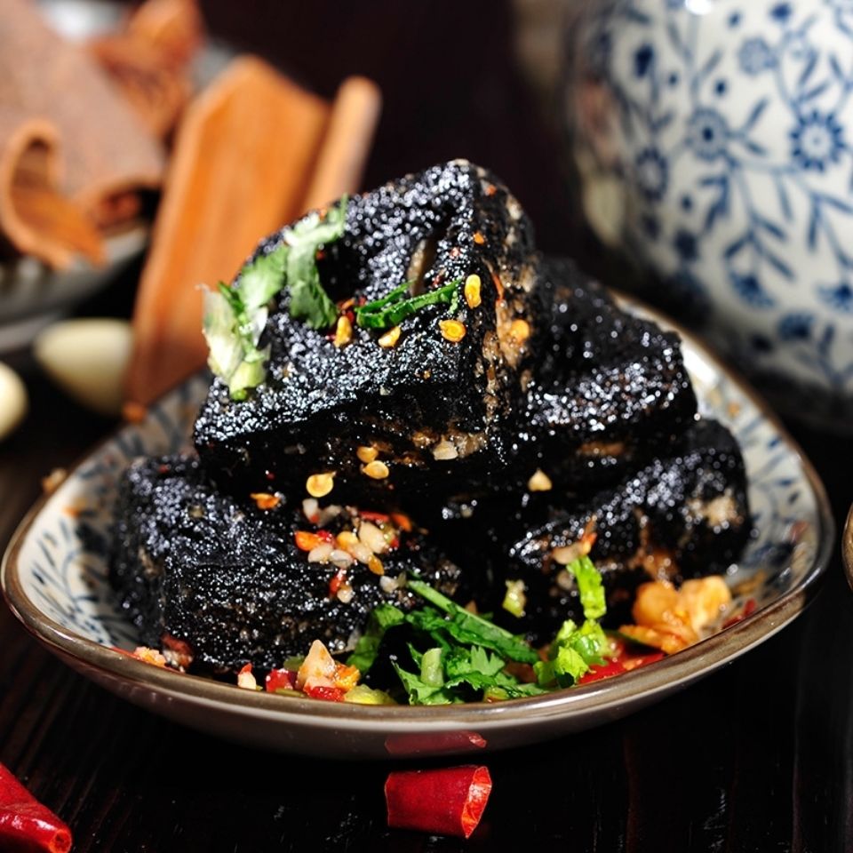 臭豆腐生胚开店商用老长沙黑色经典教制作酱调料小吃黑白1000片