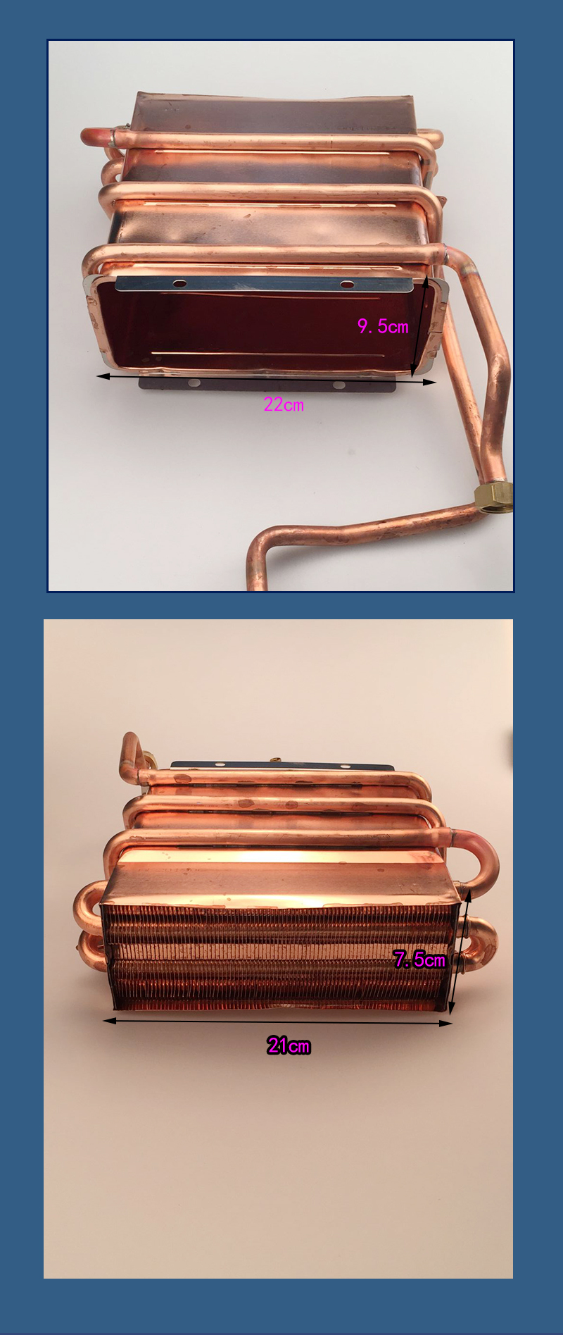 巴哈驴五金店燃气热水器铜水箱无氧铜全铜加厚加重10l12l恒温机水箱热