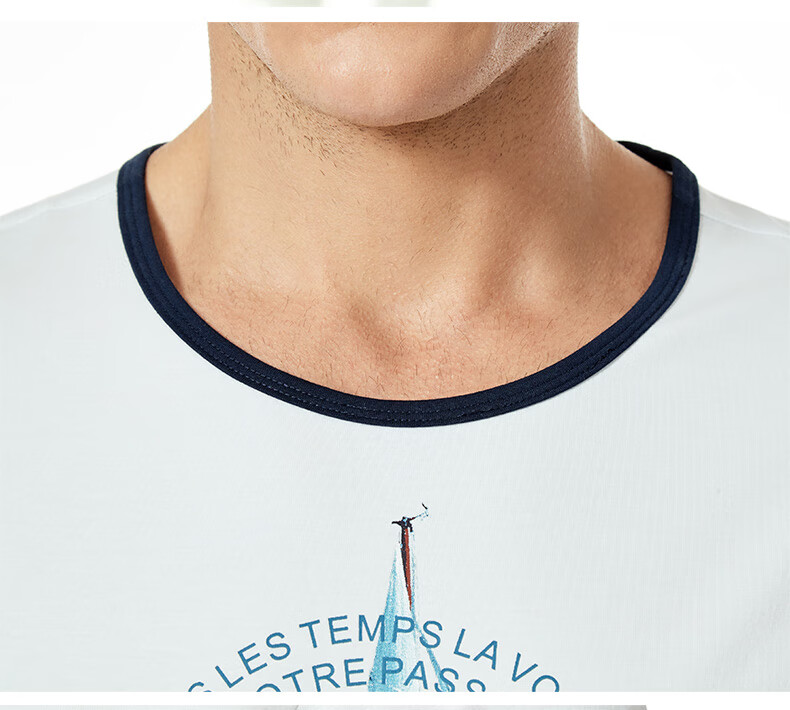 梦特娇官方直发2022海洋元素百搭短袖休闲t恤 90灰 s【图片 价格 品牌