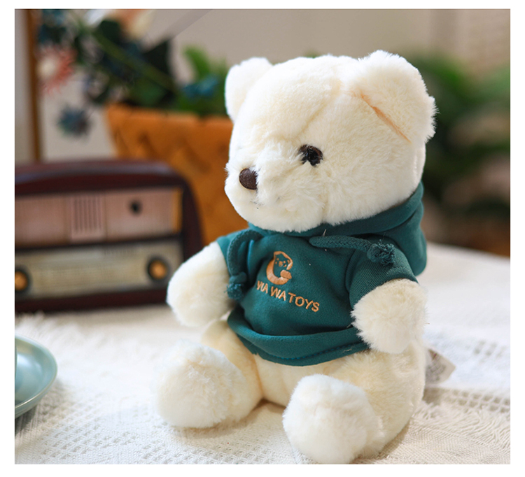 万代可爱小熊公仔小号 泰迪熊公仔小号毛绒玩具可爱床上陪睡觉抱抱熊