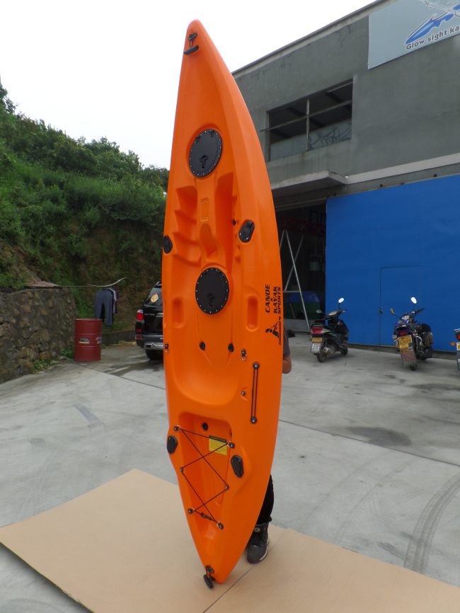 海洋舟单人皮划艇硬艇单人平台舟加厚皮划艇塑料海洋舟硬挺钓鱼船休闲