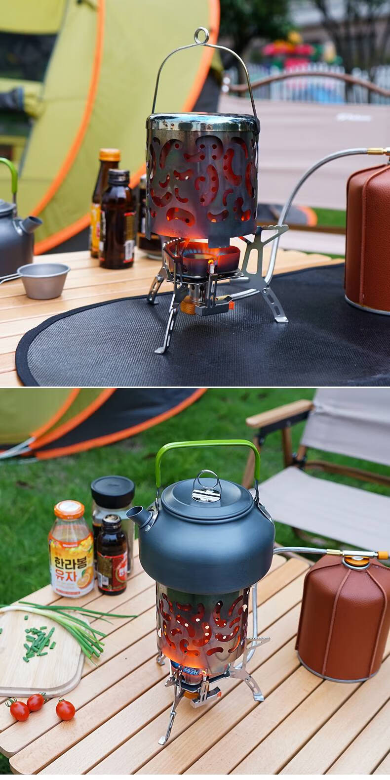 露营帐篷取暖器 户外迷你取暖炉野营便携取暖罩秋冬帐篷取暖器不锈钢