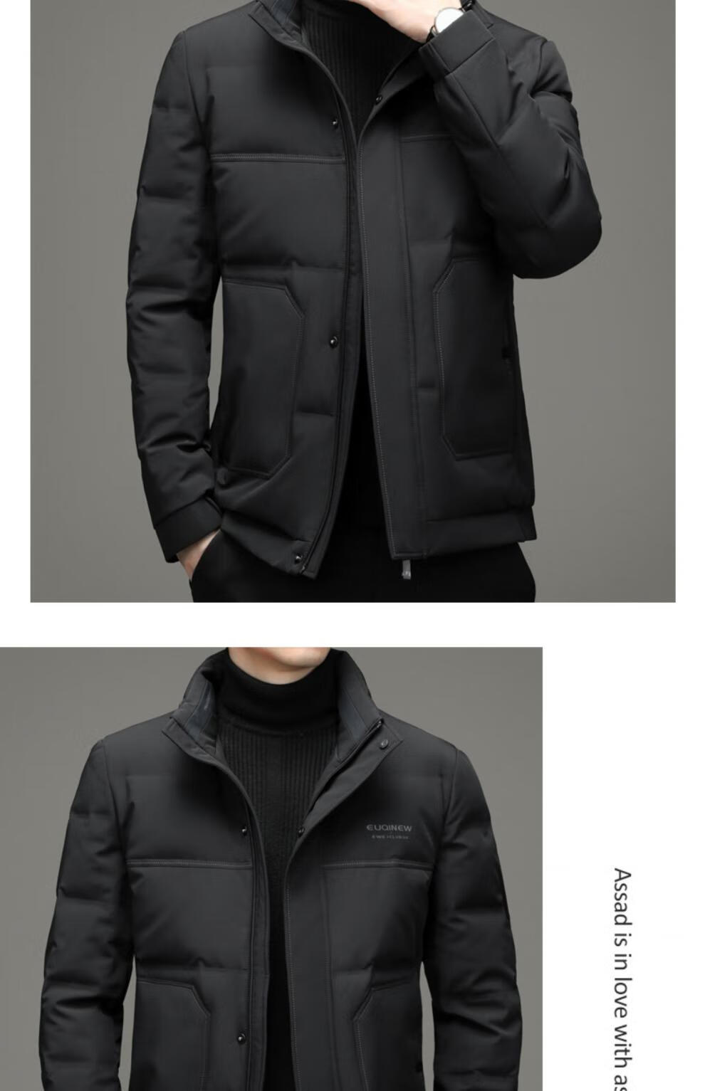 阿玛尼(armani)男士秋冬季服短款立领男装加厚保暖冬装外套男潮 f329