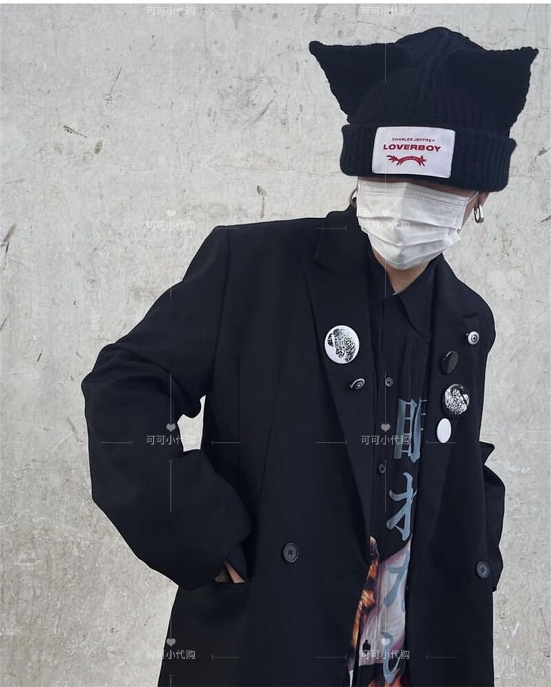 loverboy帽子 支持鉴定charles loverboy 猪猪帽猫咪耳朵针织帽子冷帽