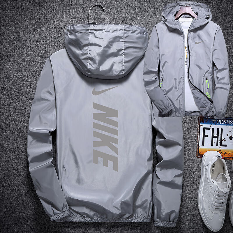 耐克(nike)男士夹克反光外套春秋新款青少年潮流休闲秋冬装男装学生加