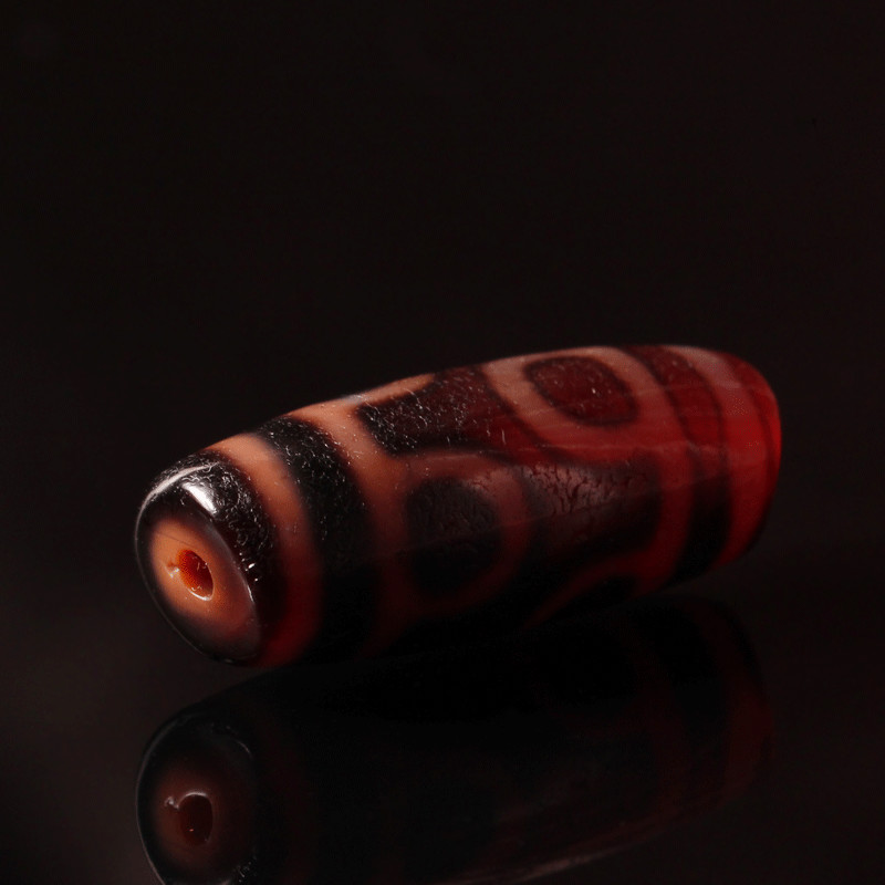 古珍西藏贵人满朱砂红肉玉髓玛瑙橘料三眼天珠情侣配饰吊坠手链送长辈