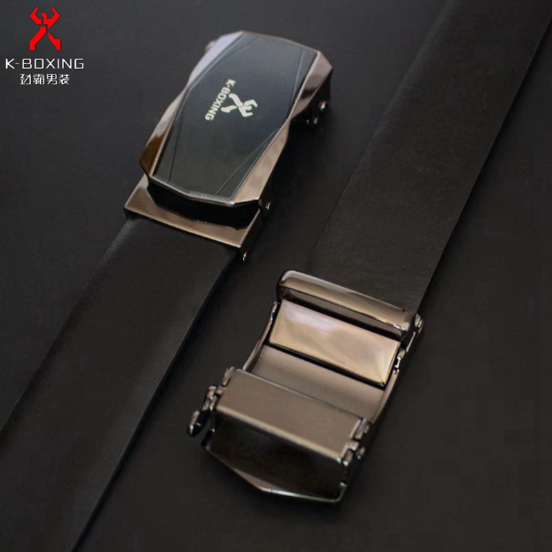 扣腰带男真皮商务腰链休闲百搭真牛皮皮带男 磨砂黑 110cm【图片 价格