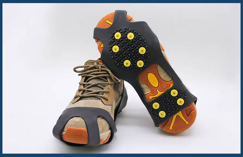 登山防滑鞋钉户外雪爪攀岩徒步装备防摔雪地登山装备防滑鞋链脚钉 m码