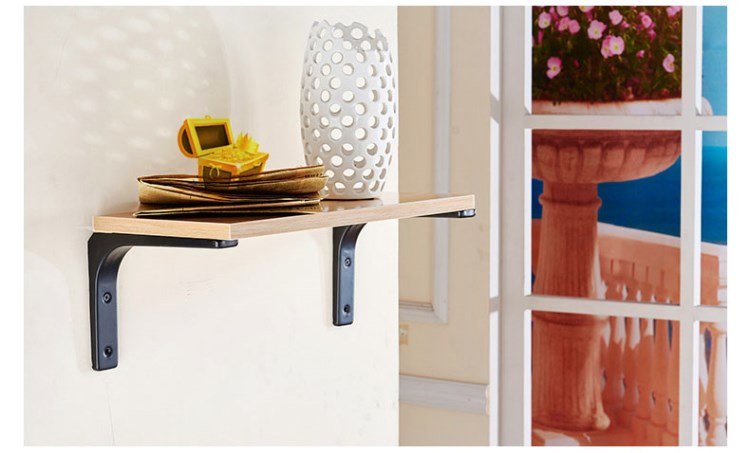 墙面固定支撑架支架托架 一字板台板木板墙面固定三角支撑托墙上 白色