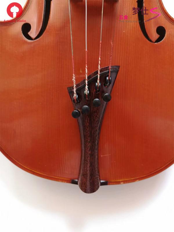 定制适用印度小提琴拉弦板harp一体式带微调背面挖空声学提琴配件乌木