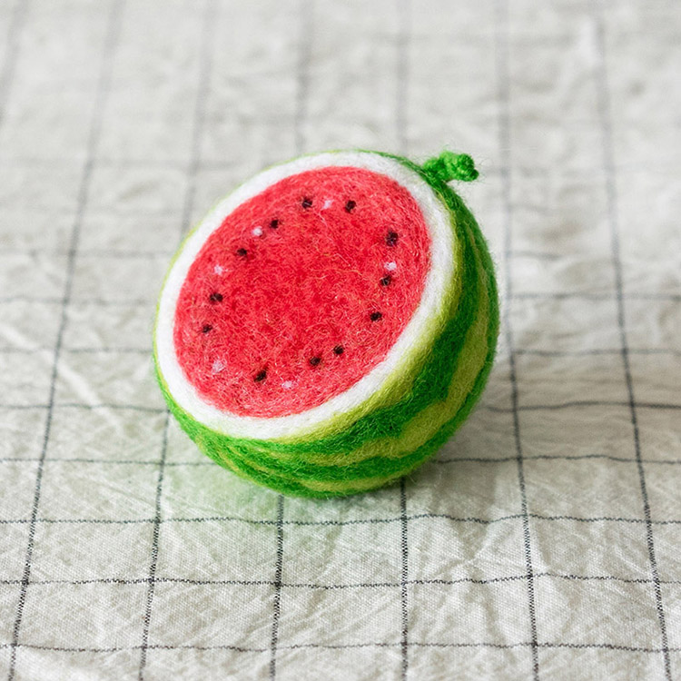 羊毛毡戳戳乐diy材料包情侣创意手工礼物桃子草莓西瓜水果钥匙扣