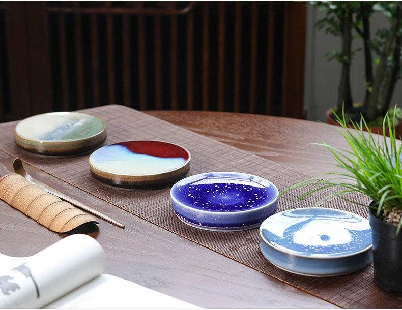 盖碗景德镇 景德镇盖碗紫砂盖碗陶瓷盖置紫砂壶盖托景德镇纯手工茶