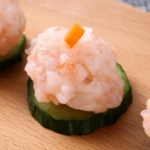 新鲜家用食材青虾滑纯虾滑丸小包装豆捞火锅食材方便涮炸类小吃 150g*