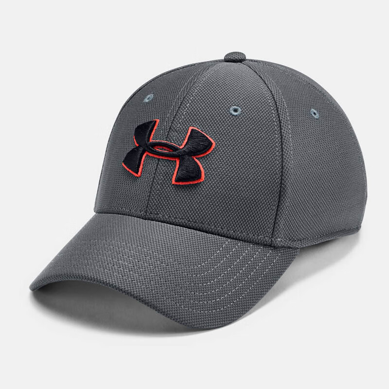 安德玛(under armour)帽子高尔夫球帽男 透气防晒运动帽 棒 灰麻花色m