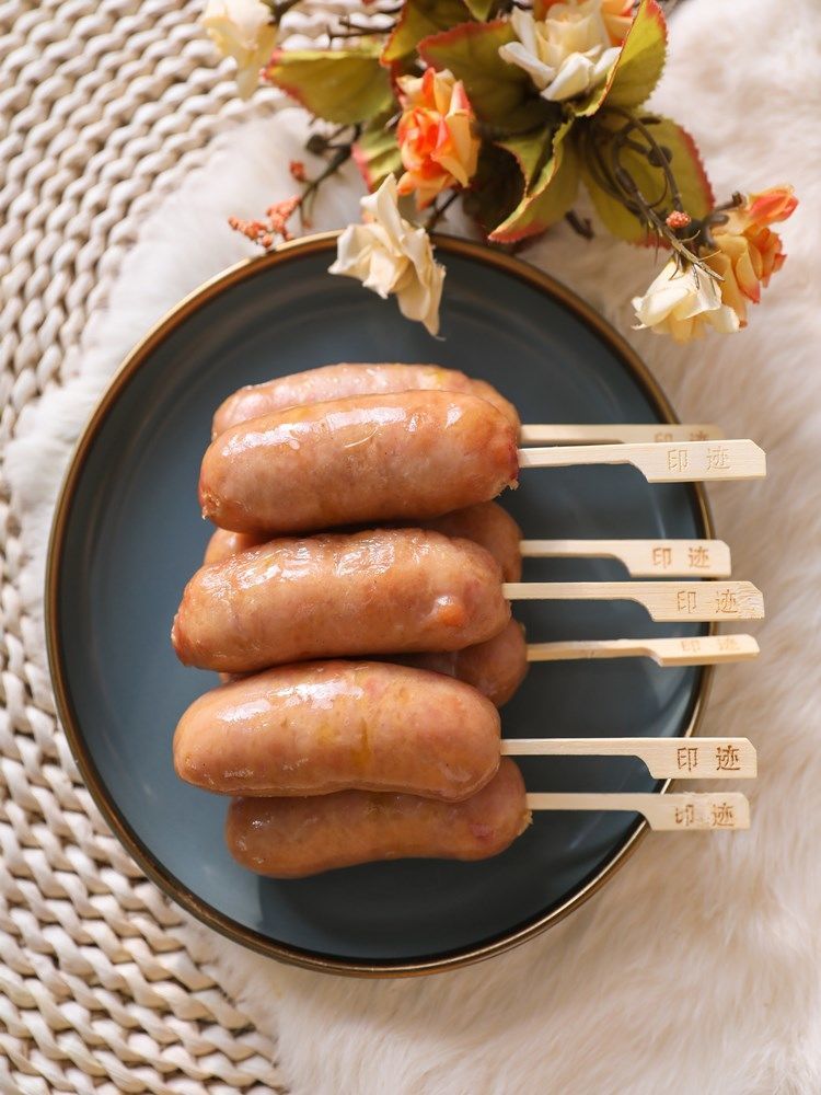 印迹火山石烤肠 600g/袋 原味烤肠 热纯肉猪肉 家用微波炉 原味5袋