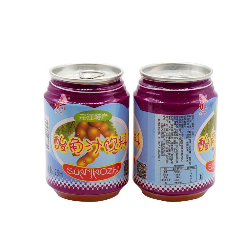 云南特产元江酸角汁220ml*24罐装新鲜民特酸角果汁饮料 12瓶【图片