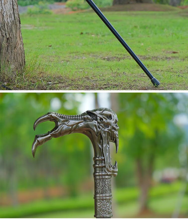 善易器械店 龙泉百兵堂不锈钢手杖剑拐杖剑户外登山杖防滑老人手杖