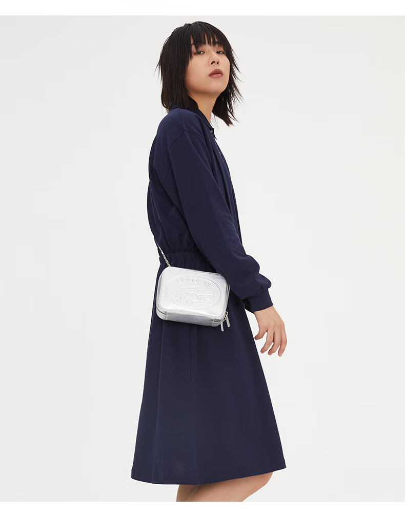 【商场同款】lacoste法国鳄鱼女装春夏纯色休闲简约女式连衣裙|ef8194