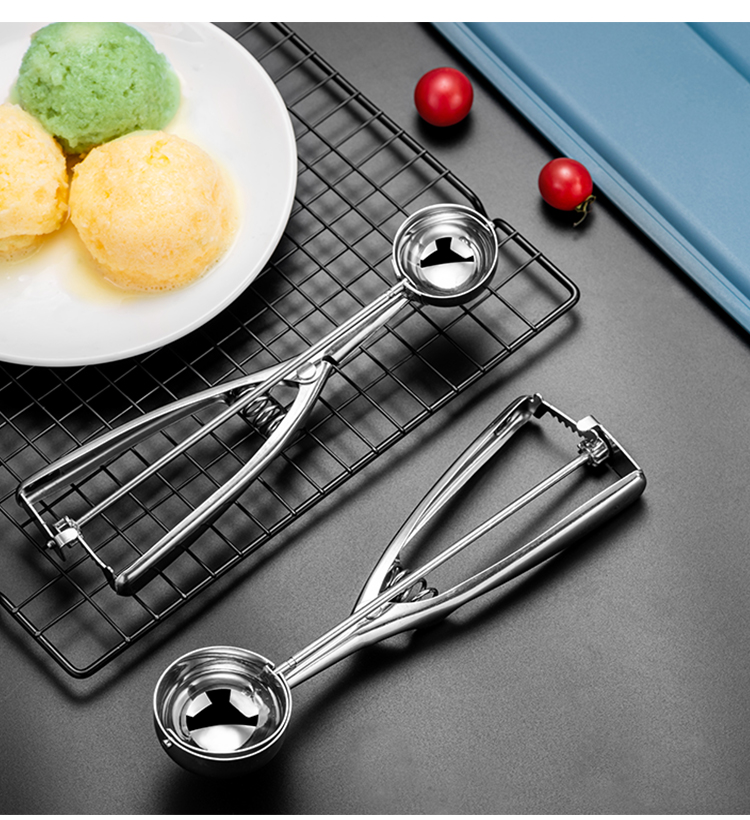 冰淇淋勺子挖球器 一体不锈钢商用冰淇淋勺雪糕勺水果挖西瓜挖球勺子