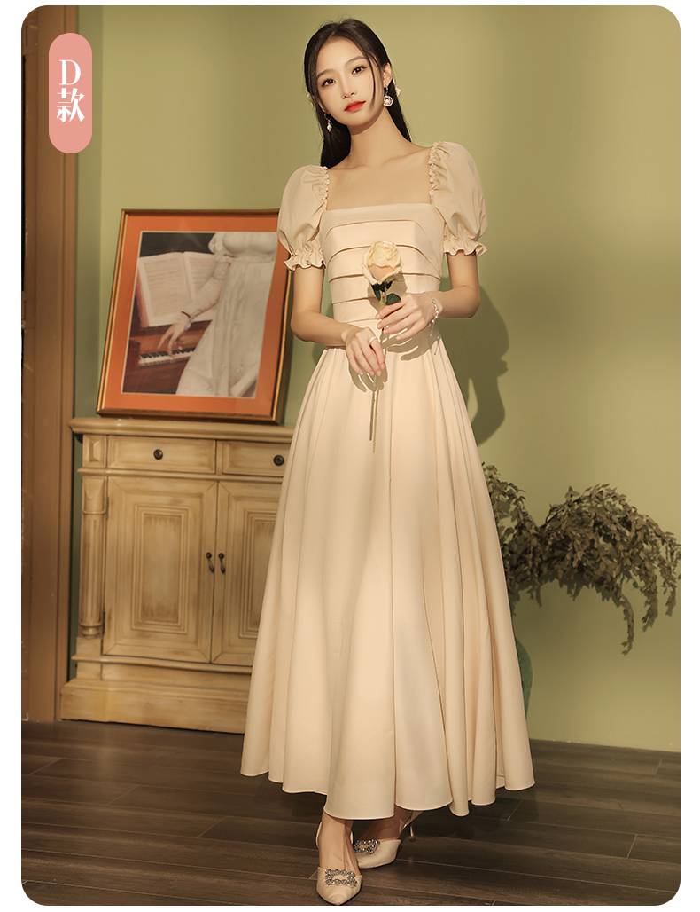 毕业晚会礼服 毕业典礼礼服毕业照衣服大学生高中毕业季礼裙子合影