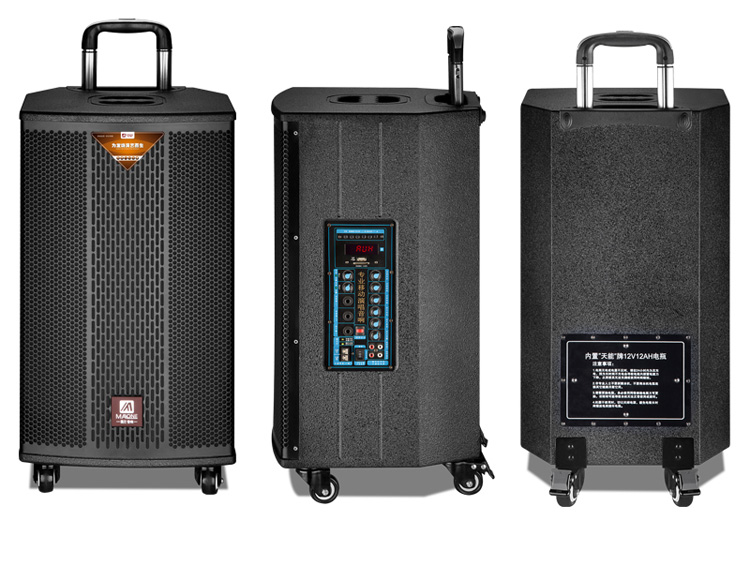 曼龙m715三分频大功率演出直播唱歌音响广场舞户外拉杆音箱12寸旗舰