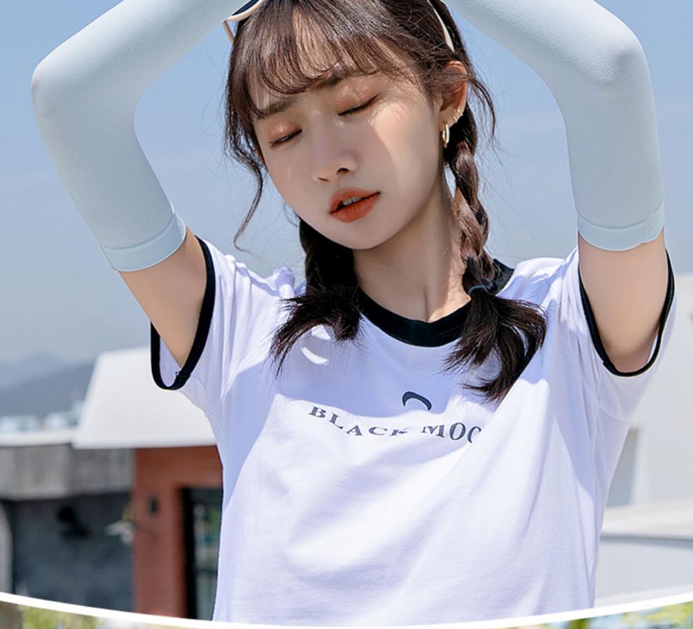 防晒神器袖套冰袖女防晒袖套男开车手套冰丝手袖护臂夏天薄款 套指