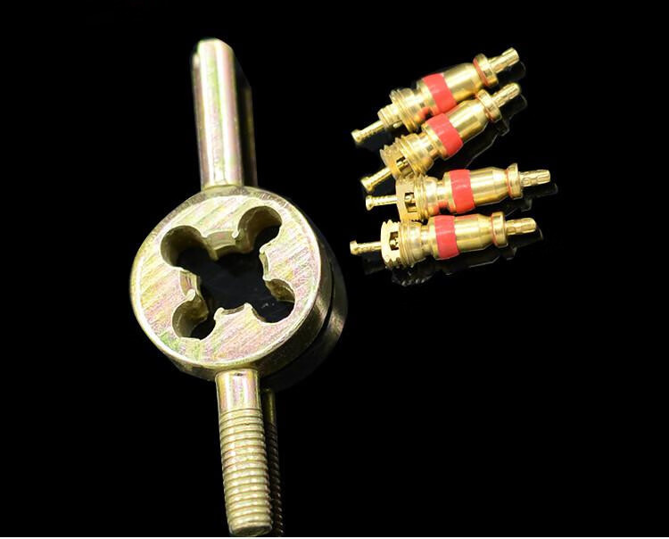 自行车气门芯扳手多功能气门嘴钥匙放气针汽车轮胎气嘴气米汽门芯 3个