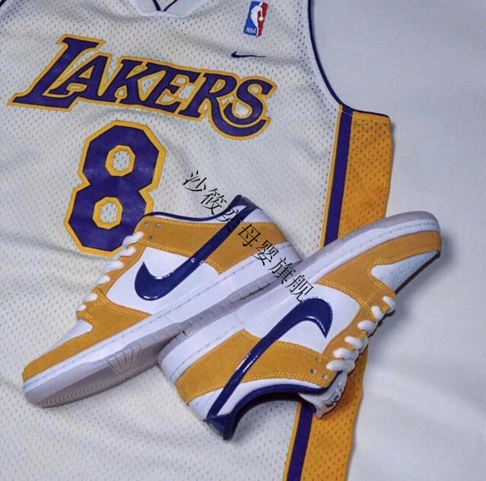 鹿芩dunk sb low男女鞋学生莆田纯原影子灰低帮休闲板鞋 紫金湖人 42.