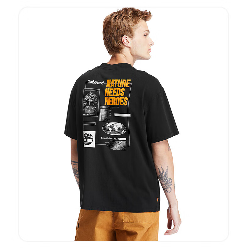 timberland添柏岚短袖男21夏季新款户外休闲圆领印花logot恤a2f2ka2f