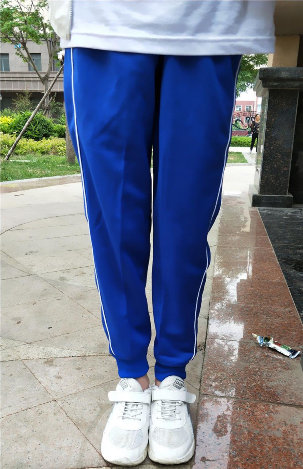 校裤两条杠初高中男女运动长裤一条杠校服裤子束脚收口学生裤显瘦两道