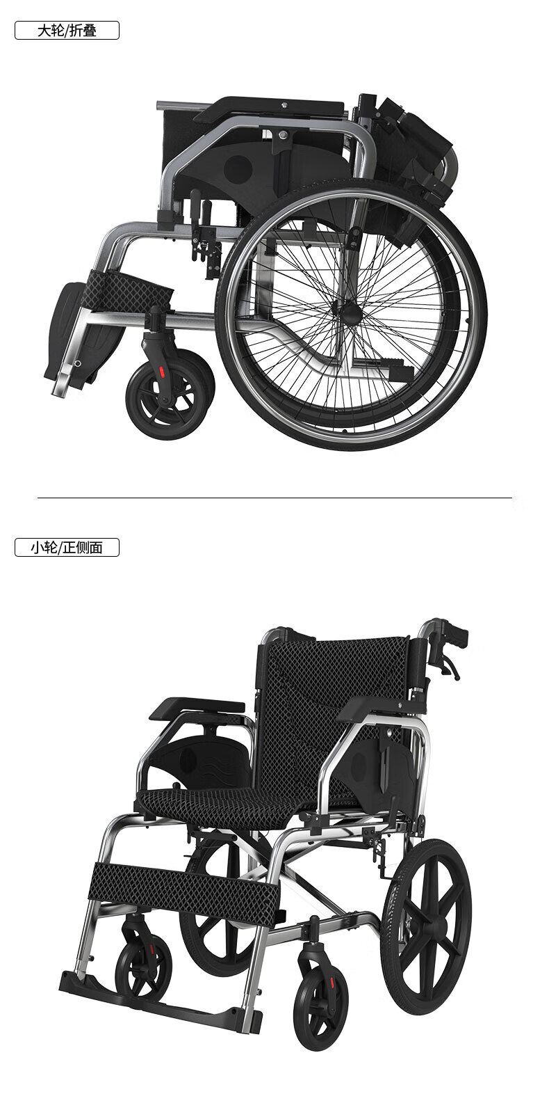 绿意轮椅折叠轻便小型老人瘫痪残疾人多功能便携旅行手推代步车 s02