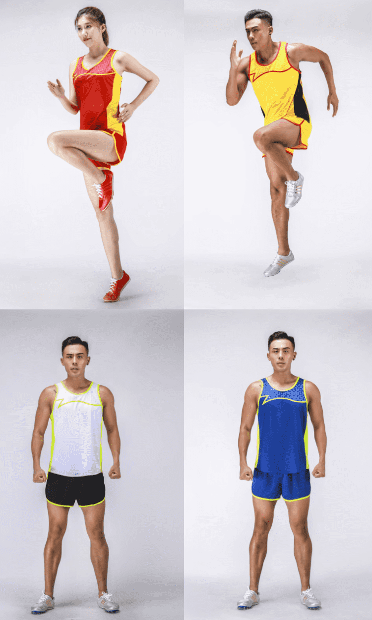 田径精英训练服 体考运动服马拉松跑步套装短跑专业比赛服装训练背心