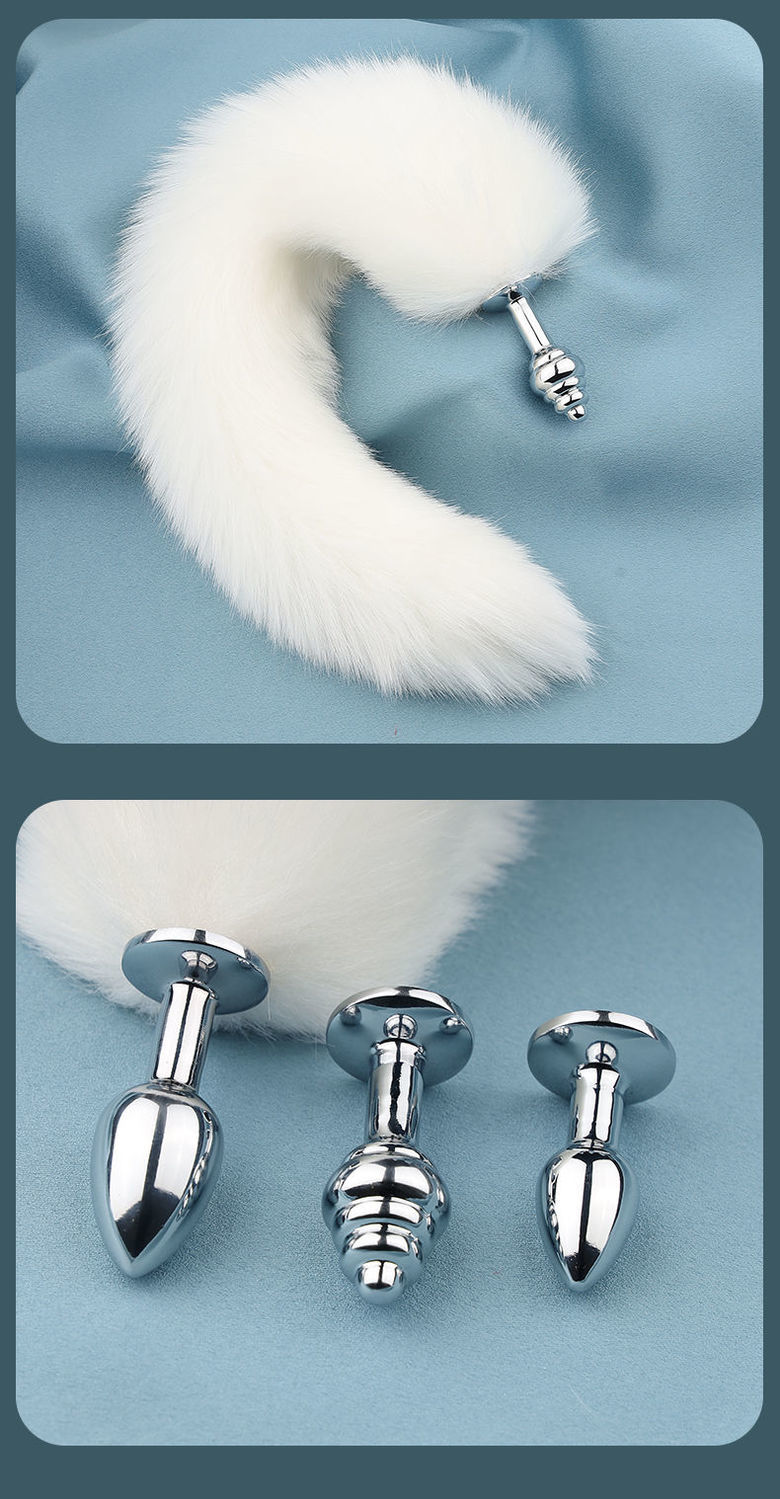 尾巴可替换肛塞狐狸扮演调教用具扩张道具另类外出后庭sm插入新手入门