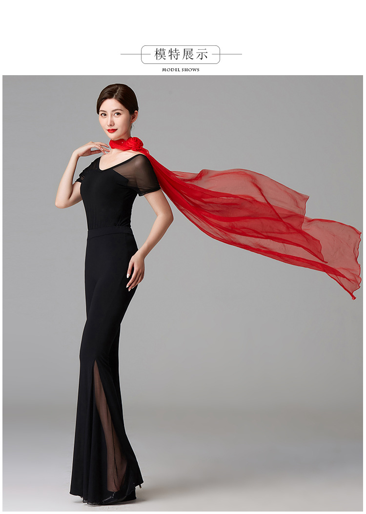 22年春夏形体礼仪训练服装女套装夏季优雅气质v领修身导师型体舞蹈