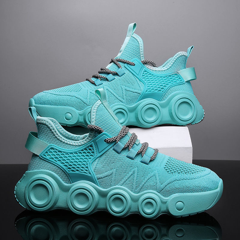 夏秋季鞋子男2021新款男鞋鞋男生潮流百搭透气防臭白色风火轮39