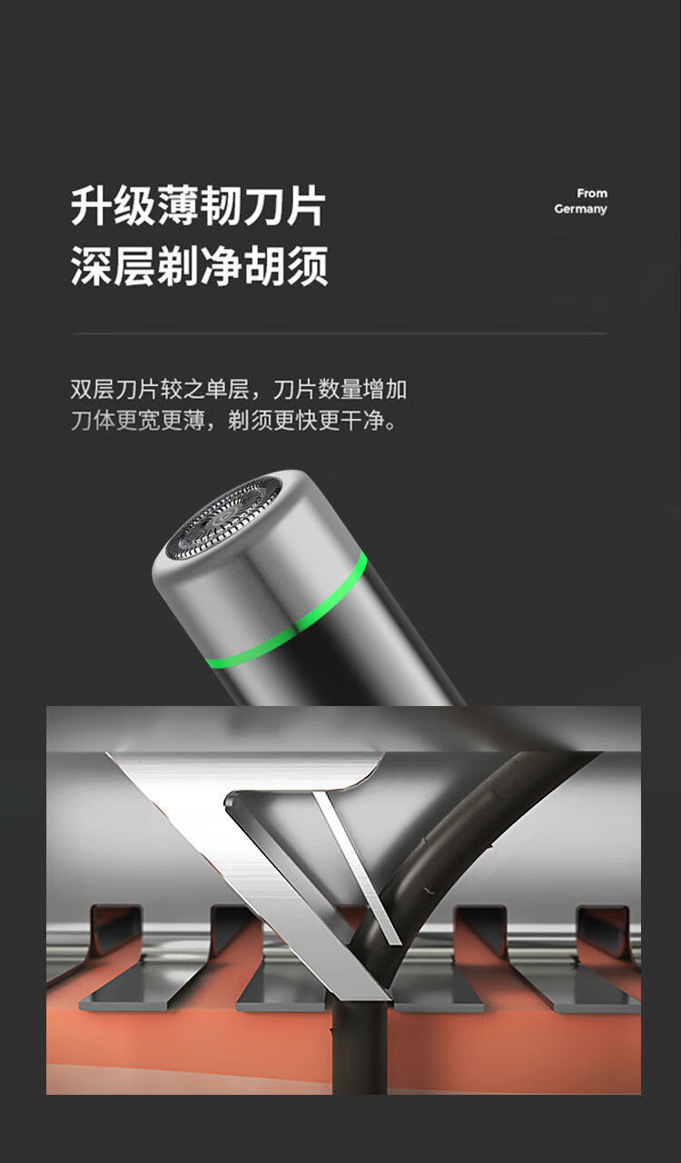 德国黑科技剃须刀全自动电动充电式男士学生便携式迷你刮胡刀苏兴