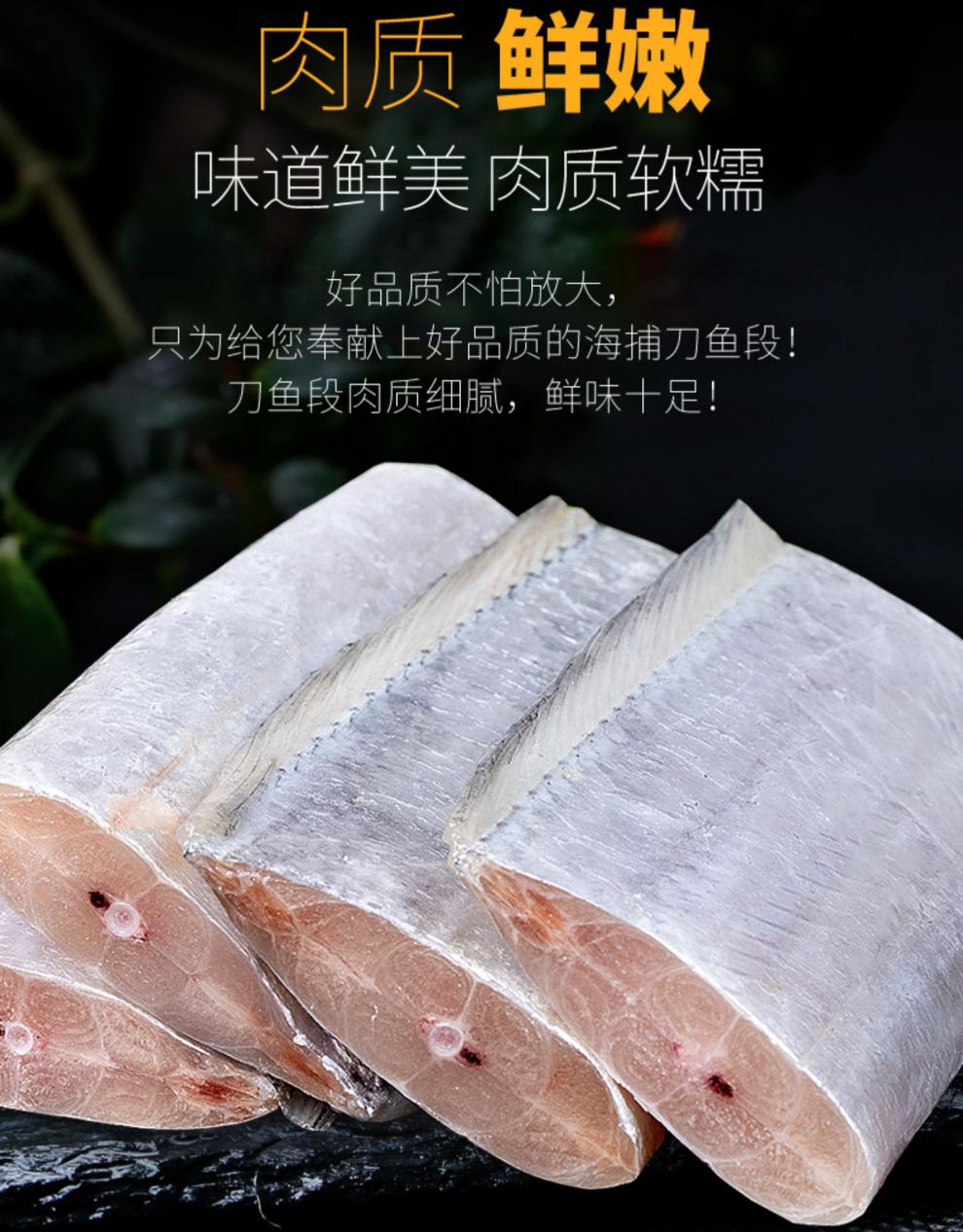 带鱼新鲜冷冻5斤大海鲜刀鱼中段带鱼段特大东海非整箱10