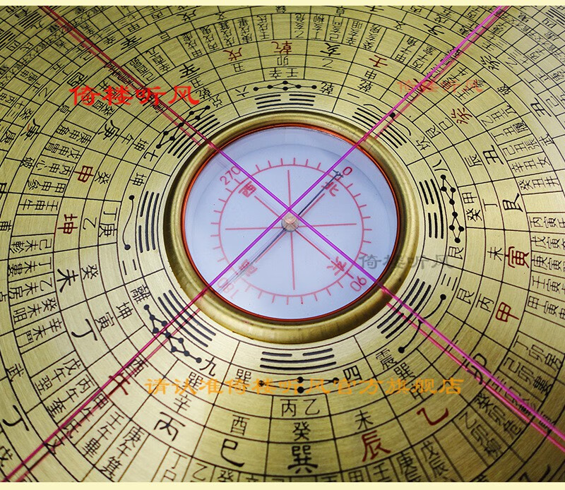 羅盤 銅木8寸羅盤儀八卦銅三元三合綜合盤羅經儀中式古典8寸八卦羅盤