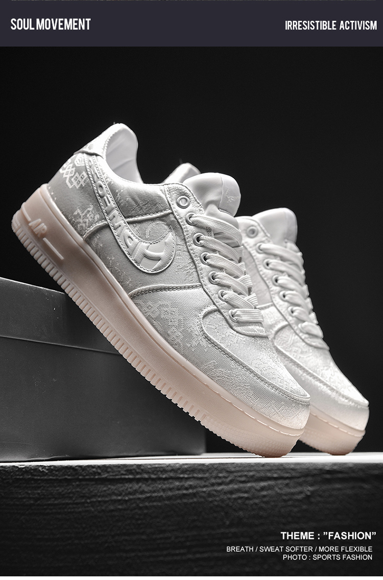 帝欧文低帮白丝绸板鞋正版莆田潮流百搭变色休闲aj运动鞋女 白丝绸 36