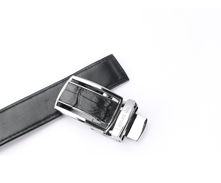 泰国进口男士鳄鱼皮带扣自动扣泰国原装鳄鱼皮腰带扣皮带扣子扣头压纹