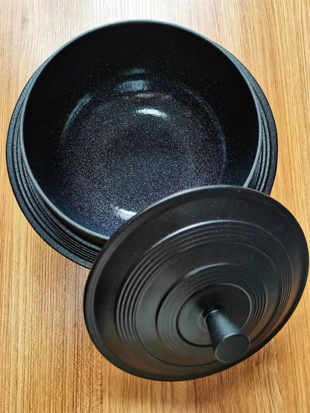 运锋 朝鲜族铁锅 阿里郎铸铁锅加厚珐琅炖锅老式生铁锅家用柴火焖米饭