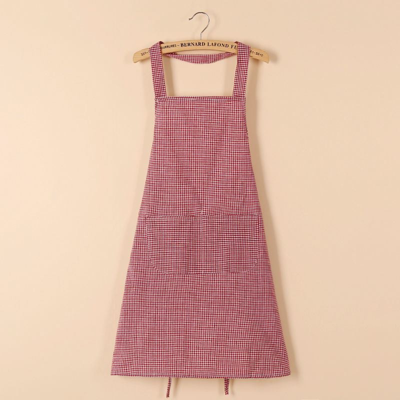 纯棉围裙半身 半围裙半身围腰厨房单层防污花边半截时尚女可爱家用