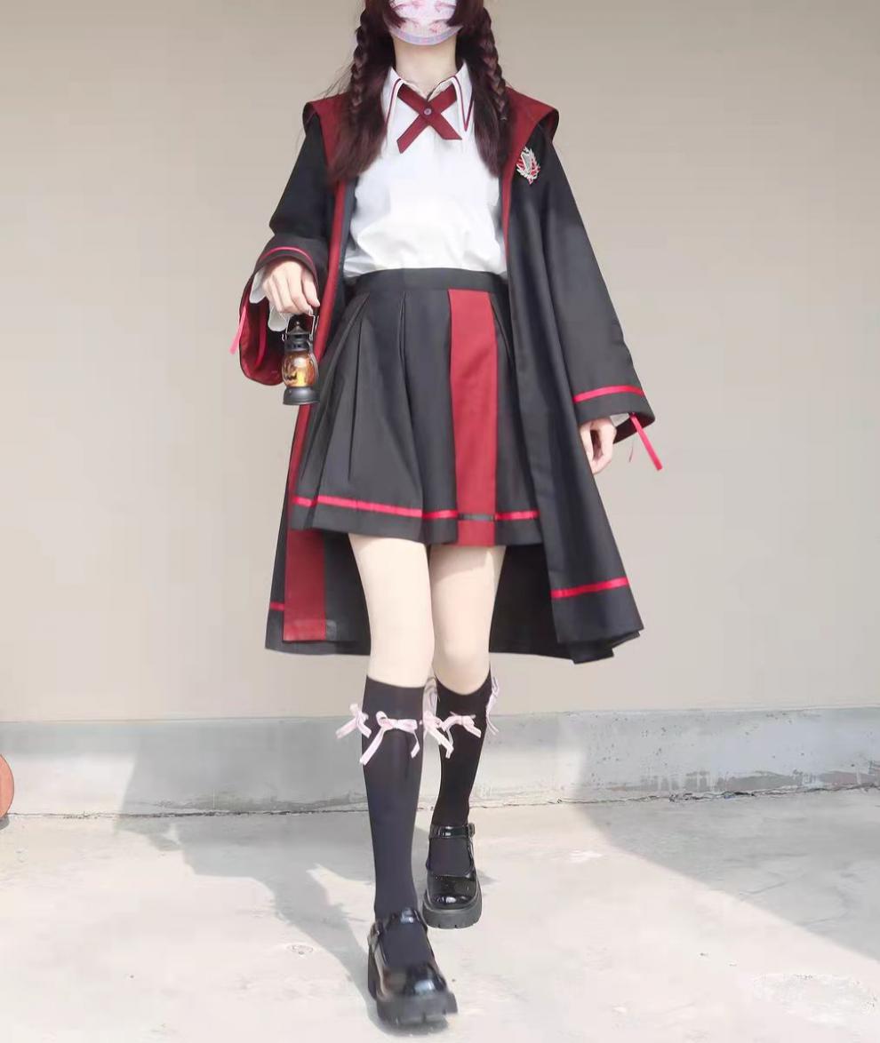 哈利波特jk制服jk占星师学院风哈利波特原创蓝哥家的jk斗篷衬衫伞裙