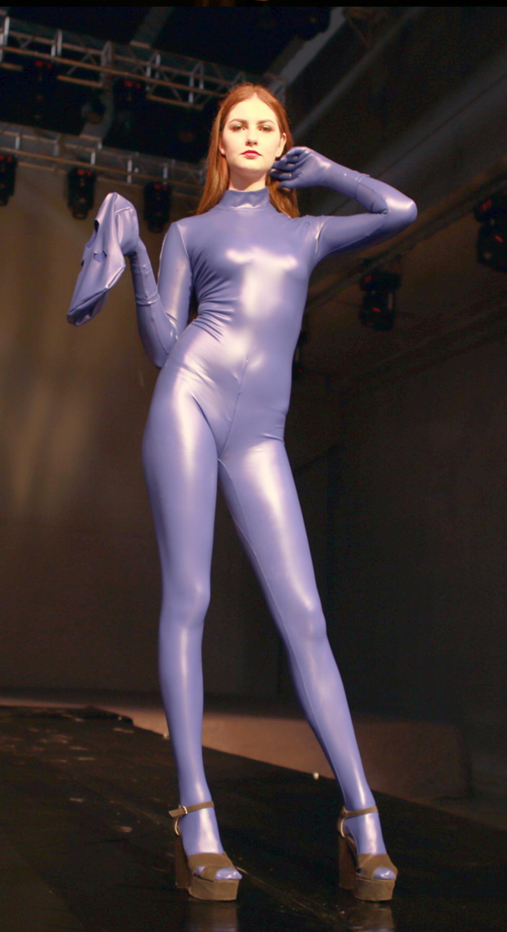 乳胶氨紧身衣 魅色乳胶氨全包衣塑身连体紧身内衣cd男女束敷舞台演出