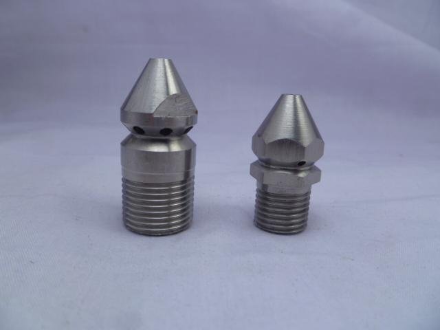 水老鼠高压喷嘴清洗管道疏通喷嘴不锈钢g1/4外丝接口喷头水老鼠一前三