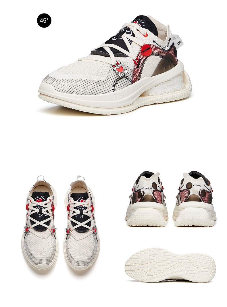 安踏keithharing联名情侣款夏季新款耐磨休闲鞋零界男运动鞋112138811