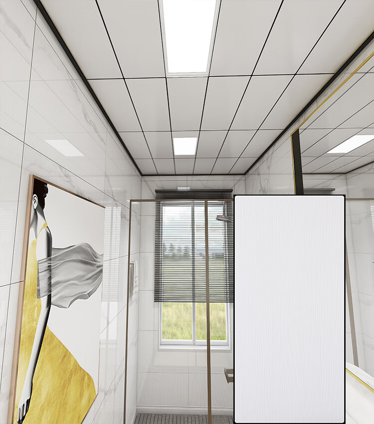 集成吊顶铝扣板300600厨房卫生间大扣板铝天花板油污全套材料酒罢去