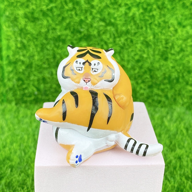 京选好货名创优品miniso百变胖虎手办盲盒同款亏本祖国版生气表情包小