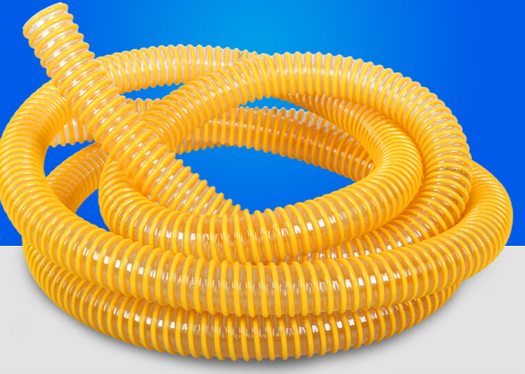 工业塑筋管pvc塑料波纹管塑筋增强管透明pvc塑筋软管物料输送管 内径