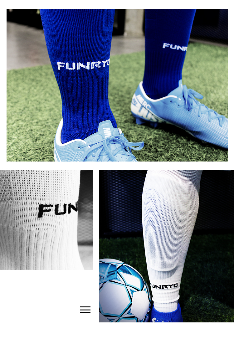 足球袜 球袜 足球 funryo蜂锐足球袜男长筒防滑护脚运动训练大巴黎定